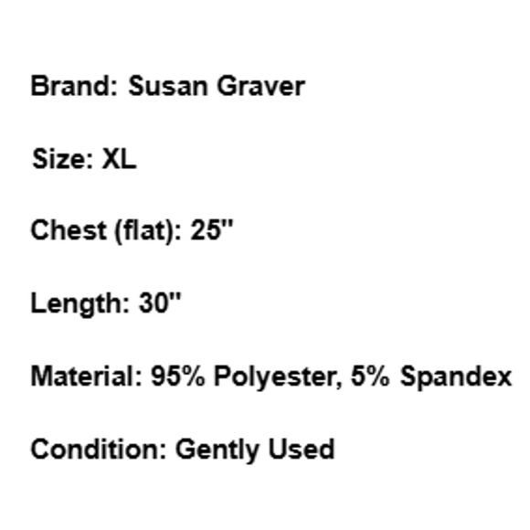 Susan Graver Top Animal Sequin Glam Statement Bold Zebra Mixed Blue Black XL - Picture 9 of 9